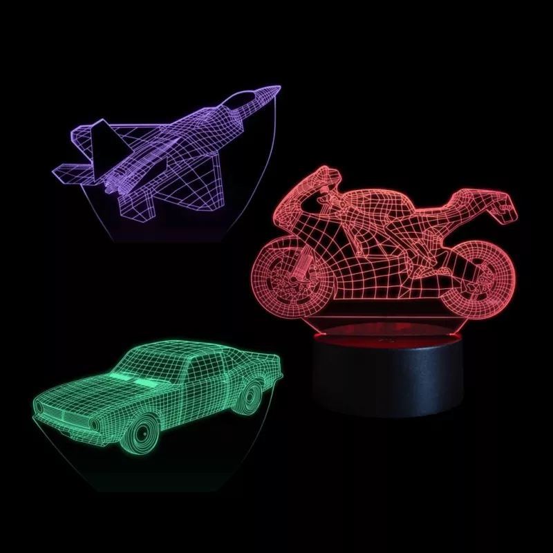 LED transportlīdzekļa dekoratīvā lampa MANTA SNL121RGB RGB 3D gaisma automašīnām un motocikliem