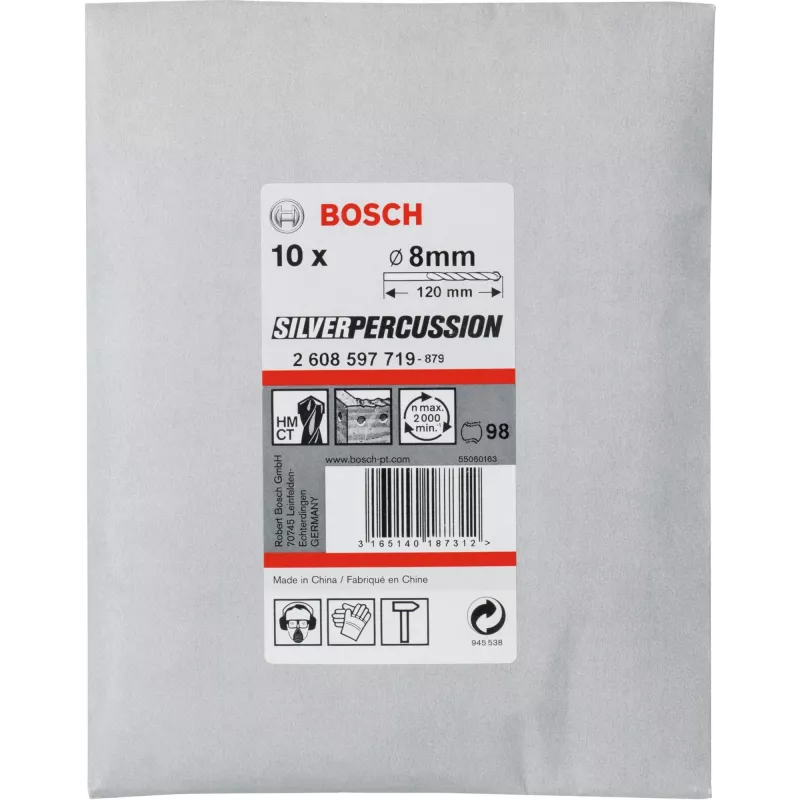 Bosch betona urbju komplekts CYL-3 8 mm 10 gab. – cits instrumentu piederums (2608597719)