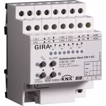 GIRA izpildmehānisms 216000 KNX/EIB rullo slēģu 4-virzienu 230VAC REG (216000)