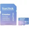 SanDisk Creator MicroSD atmiņas karte 512 GB ar augstu pārsūtīšanas ātrumu līdz 190 MB/s