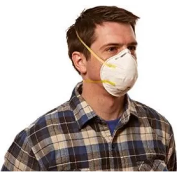 Respiratora maska 3M 8710C3 balta — vienreizēja lietošanas daļiņu maska, modelis 8710C3
