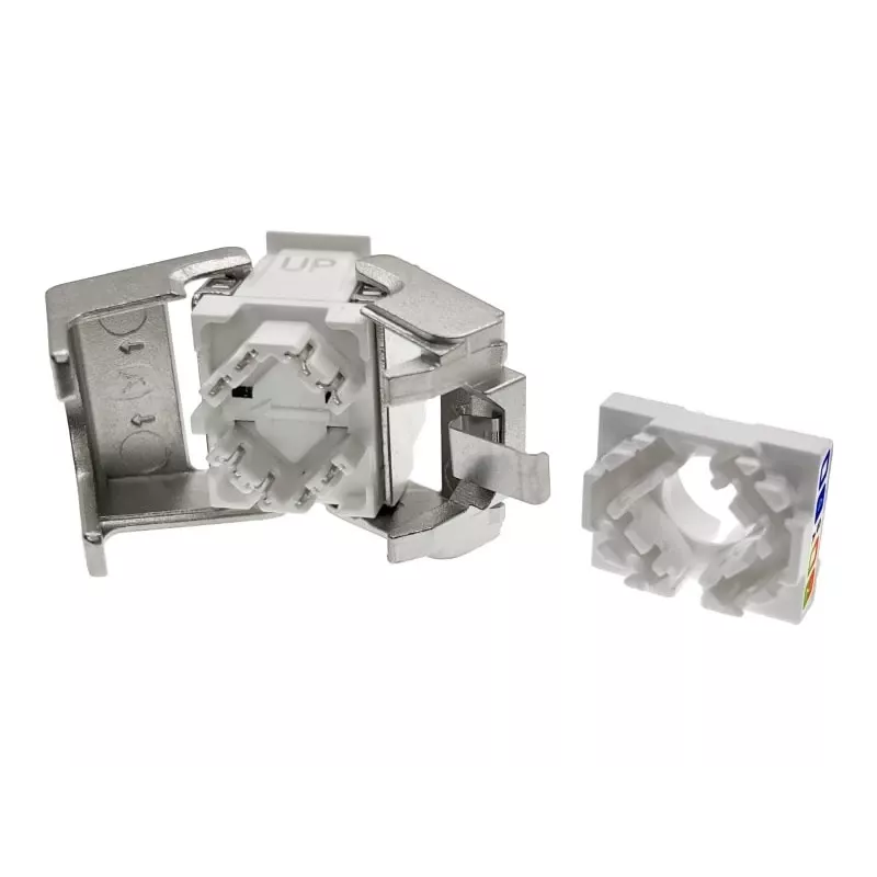 Keystone modulis Alantec MB005-1 plakans nerūsējošā tērauda RJ-45, ligzda, Cat6a, AWG 22/24