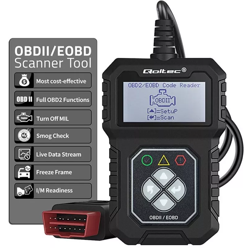 OBDII diagnostikas testeris QOLTEC ProLine (modelis 50684)
