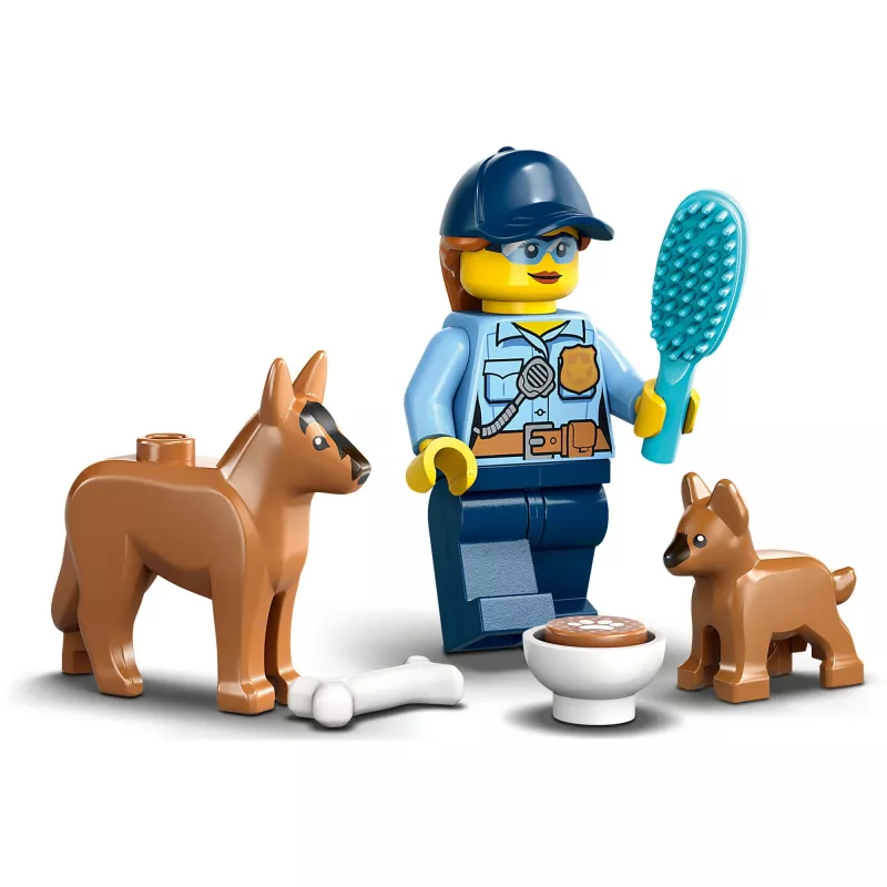 LEGO Mobilais policijas suņu treniņu komplekts ar policijas suni un treniņu aprīkojumu