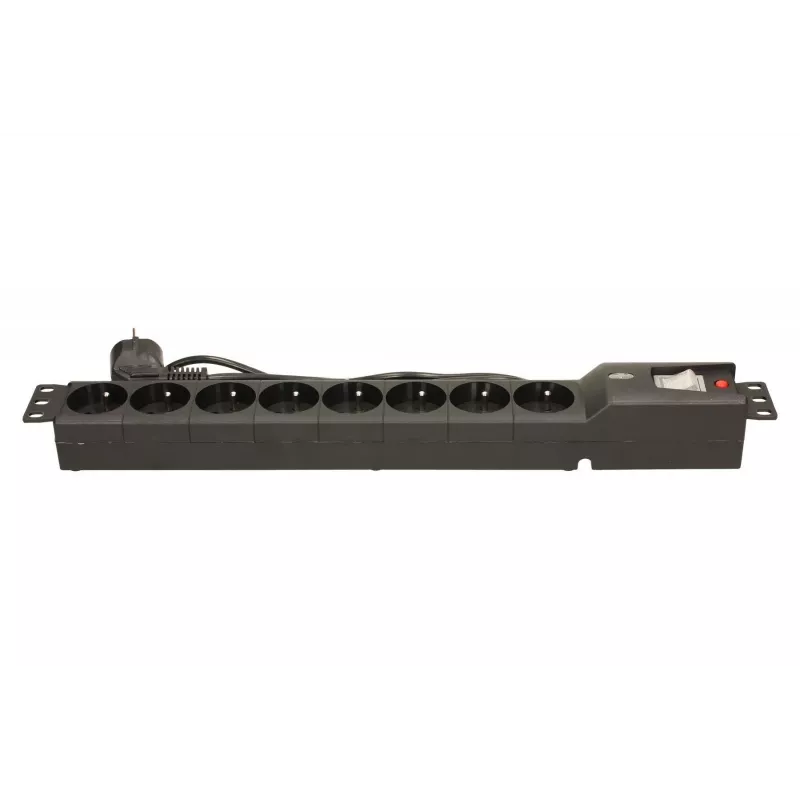 LESTAR LXARM 810 G-A K.:CZ 1,5M 19PDU Melns 8 maiņstrāvas kontaktligzdas 230 V 1,5 m