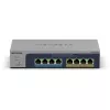 NETGEAR MS108TUP Nepārvaldāms L2 2.5G Ethernet (100/1000/2500) Power over Ethernet (PoE) Pelēks