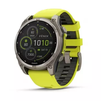 Garmin fenix 8 3.3 cm (1.3) 47 mm digitāls 260 x 260 pikseļu skārienekrāns Titāns Wi-Fi GPS (satelīts)