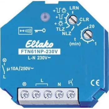 DIN-sliedes releja modulis Eltako FTN61NP-230V 30100130 — 230V AC, 16A pārslēgšana
