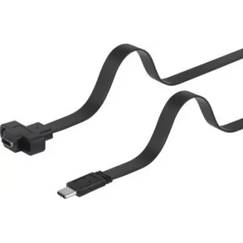 Renkforce RF-3415030 USB kabelis 0,25 m 3.2 Gen 1 (3.1 Gen 1) USB-C melns (RF-3415030)