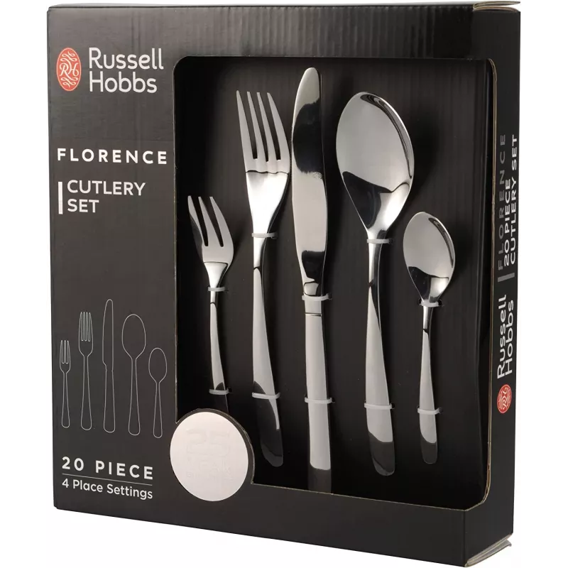 Galda piederumu komplekts Russell Hobbs RH022641EU7 – 20-daļīgs nerūsējošā tērauda servīze