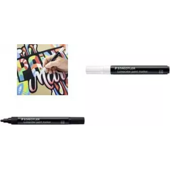 Staedtler Lumocolor baltais marķieris 1 gab. rakstīšanas krāsa balta