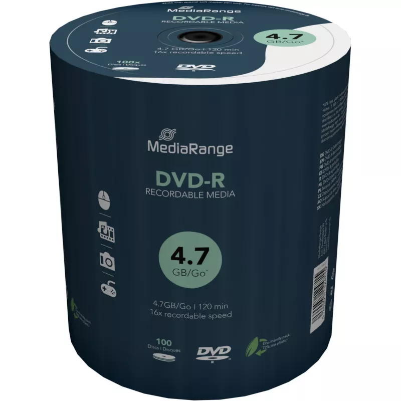 MediaRange MR442 tukši DVD 4,7 GB DVD-R 100 gab.