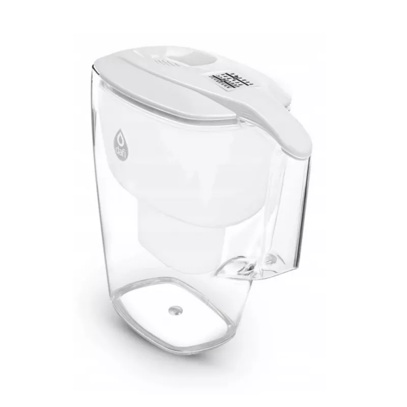 Ūdens filtrēšanas krūze Dafi START Unimax 3,3 l bez BPA dozators, 3,3 l tvertne, 150 l kasetnes tilpums, balta