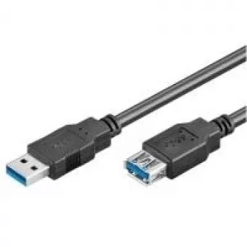 Wentronic Goobay USB 3.0 SuperSpeed pagarinātāja kabelis, melns, 1,8 m - USB 3.0 spraudnis (A tips) > USB 3.0 ligzda (A tips) (93998)