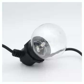 LED virtenes gaisma RealPower 463614 12 lampas silta balta 4.9 m ar baterijām (AA)