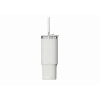 Termokrūze ar salmiņu Xiaomi Straw Mug balta 1 L — nerūsējošā tērauda iekšpuse, necaurlaidīga, 240×132×97 mm