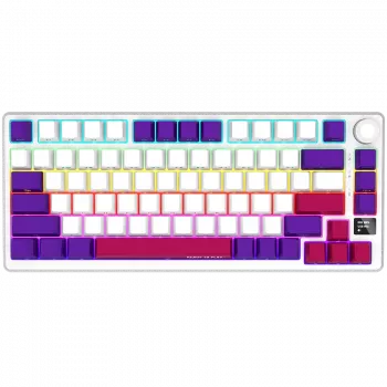 LORGAR KBP7075W, bezvadu 75% mehāniskā spēļu tastatūra Pro, balta, EN izkārtojums
