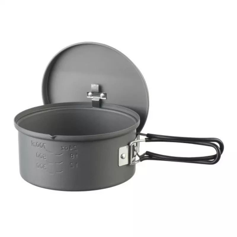 Kempinga katls ESBIT PT1100HA — Alumīnija katls 1,1 L, Ø14,8 cm, 227 g, melns