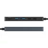 USB-C centrmezgls HYPER HD4101BKGL — 5 portu (USB-C, USB 3.2 Gen1 A tipa, HDMI 4K), 5000 Mbit/s, melns