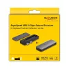 SSD korpuss DeLOCK USB 3.2 Gen 2 priekš PlayStation5 M.2 NVMe bez instrumentiem