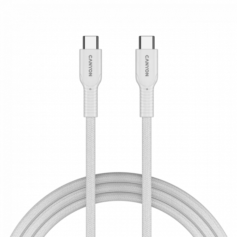 CANYON kabelis OnWire 60CL C-C 60W COLOR Pīts 1m Balts