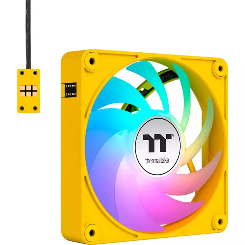 Thermaltake CT140 EX ARGB 140 mm dzeltenie 3-gab. korpusa ventilatori