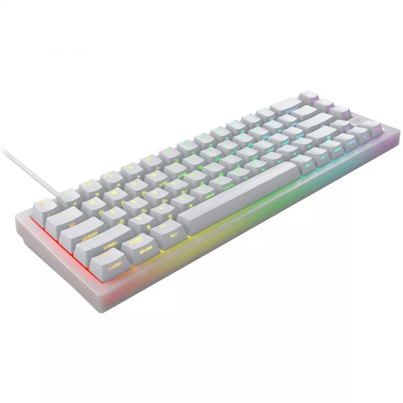 CHERRY K5V2 Compact klaviatūra spēlēm USB QWERTY angļu balta 67 taustiņi RGB LED