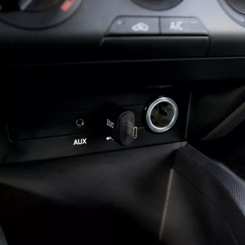 Bezvadu audio raidītājs Savio TR-17 Bluetooth USB 10 m Melns