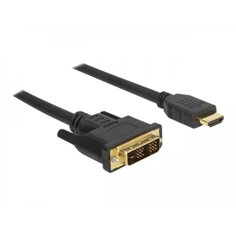 Video kabeļa adapteris DeLOCK 85582 1 m HDMI Type A DVI-D Melns