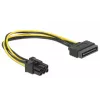Delock 82924 SATA 15 kontaktu uz 6 kontaktu PCI Express strāvas kabelis