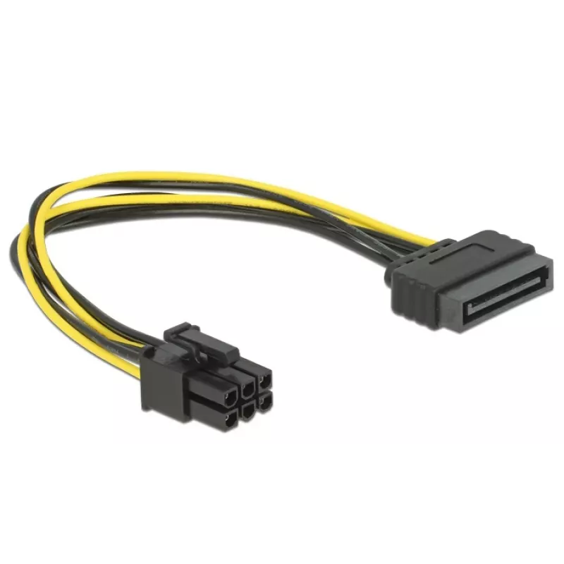 Delock 82924 SATA 15 kontaktu uz 6 kontaktu PCI Express strāvas kabelis