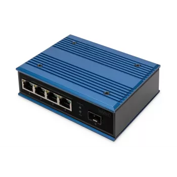 Digitus 4 portu Fast Ethernet tīkla komutators, rūpniecisks, nevadāms, 1 SFP FE augšupsaites ports