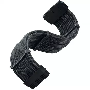 SilverStone PP07E - Barošanas pagarinātājkabelis - ATX, 24 kontaktu (W) uz ATX, 24 kontaktu (M) - 30 cm - Melns