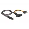 DeLOCK M.2 Key M uz U.2 SFF-8639 NVMe adapters ar 50 cm kabeli