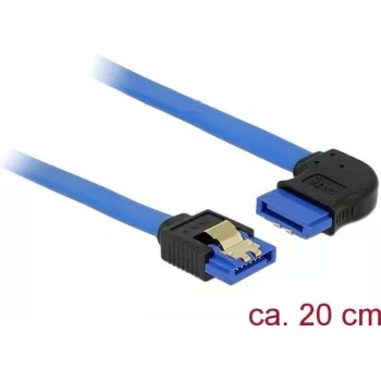 SATA kabelis DeLOCK 84989 0,2 m SATA 7 kontaktu melns zils
