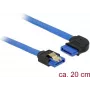 SATA kabelis DeLOCK 84989 0,2 m SATA 7 kontaktu melns zils