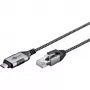 Goobay Ethernet kabelis USB-C 3.1 uz RJ45 plāns 3 m - savieno maršrutētāju, modemu vai (74404)