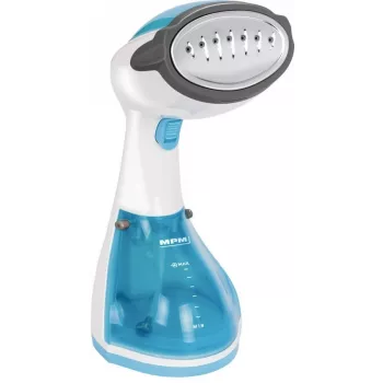 Tvaika gludeklis MPM MZP-01 ar nerūsējošā tērauda zoli, 1200 W, 0,25 L noņemama tvertne, nepārtraukts tvaiks 36 g/min, zils