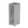 Rack cabinet LANBERG FF01-8047-12SL 47U 800x1000 mm pelēks ar priekšējām un aizmugurējām stikla durvīm un LCD paneļa vietu