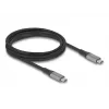 USB kabelis DeLOCK 81192 USB4 Gen 2x2 2m USB C melns pelēks