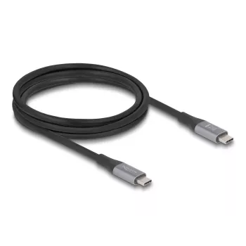 USB kabelis DeLOCK 81192 USB4 Gen 2x2 2m USB C melns pelēks