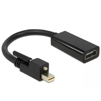 Video kabeļa adapteris DeLOCK 62640 Mini DisplayPort uz HDMI 0,25m melns