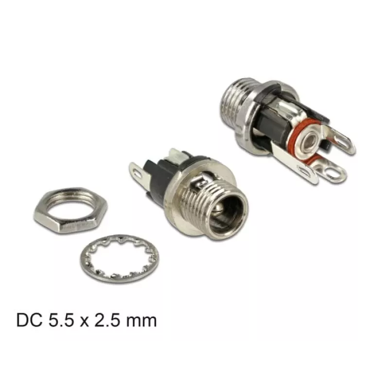 DeLOCK 89911 DC Melns Nickel vadu savienotājs