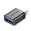 Vention USB-C vīr. uz USB 3.0 siev. OTG adapteris, pelēks, alumīnija sakausējums
