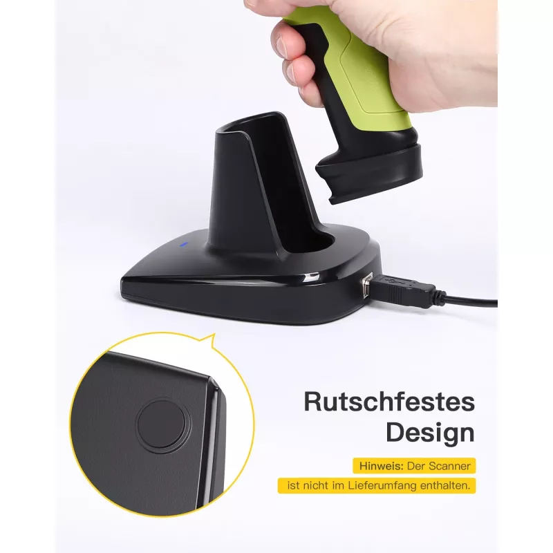 Svītrkoda skeneris Inateck BS04001 2-in-1 bezvadu USB uzlādējams rokas skeneris