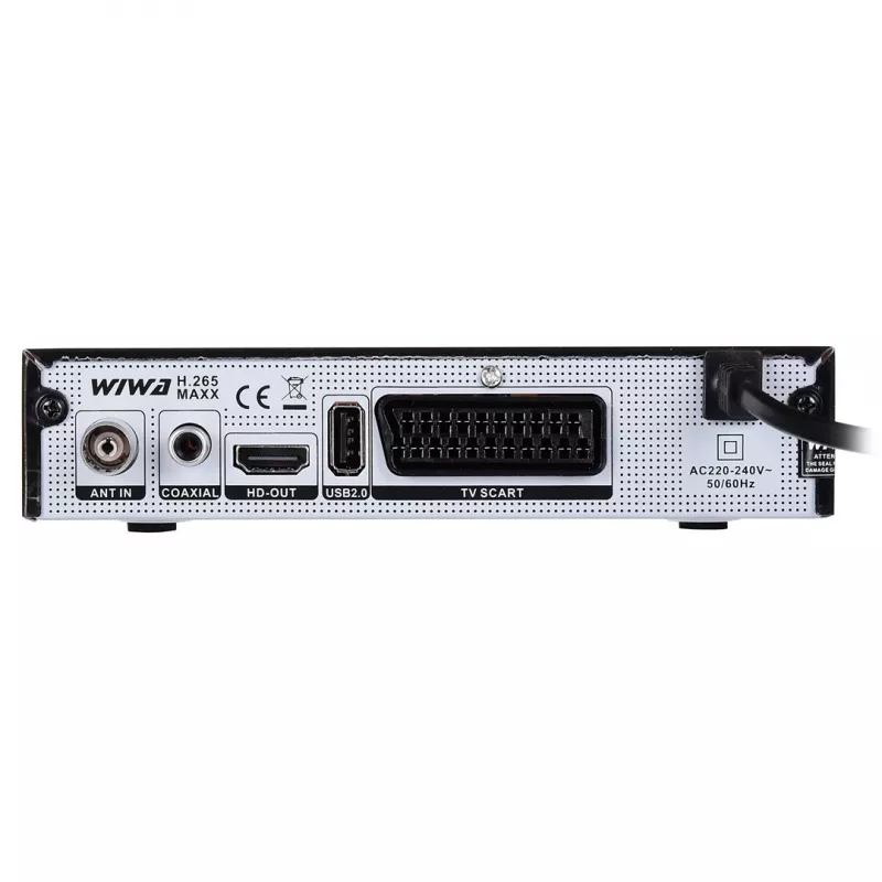 TV uztvērējs WIWA H.265 LITE — DVB-T / DVB-T2 uztvērējs ar H.265 atbalstu, Full HD, HDMI, USB, SCART