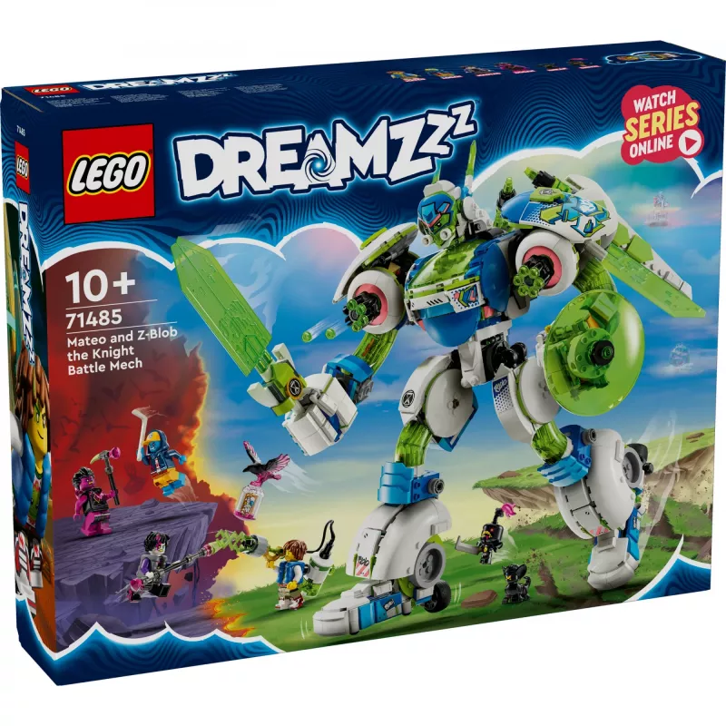 LEGO Mateo un Z-Blob bruņinieka meha komplekts 71485 — minifigūra un būvējams meha rotaļu komplekts