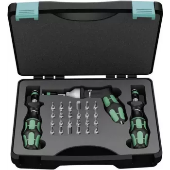 Wera Workshop griezes momenta skrūvgrieža komplekts 27 detaļu 7440/41/42 0.3 - 6 Nm (05074739001)