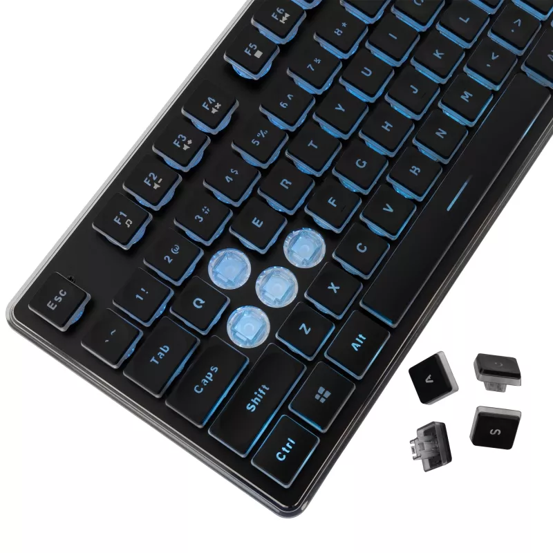 Mehāniskā spēļu tastatūra White Shark Tachi Melns US izkārtojums RGB apgaismojums