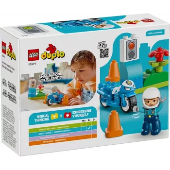 LEGO DUPLO 10471 Zilais policijas motocikls